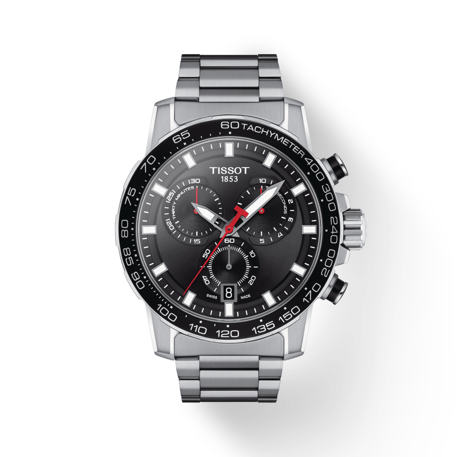 Tissot Supersport Chrono Black Dial Silver Steel Strap Watch For Men - T125.617.11.051.00 Buy Now By Tissot
