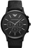 Emporio Armani Sportivo Chronograph Black Dial Black Leather Strap Watch For Men - AR2461 Buy Now By Emporio Armani
