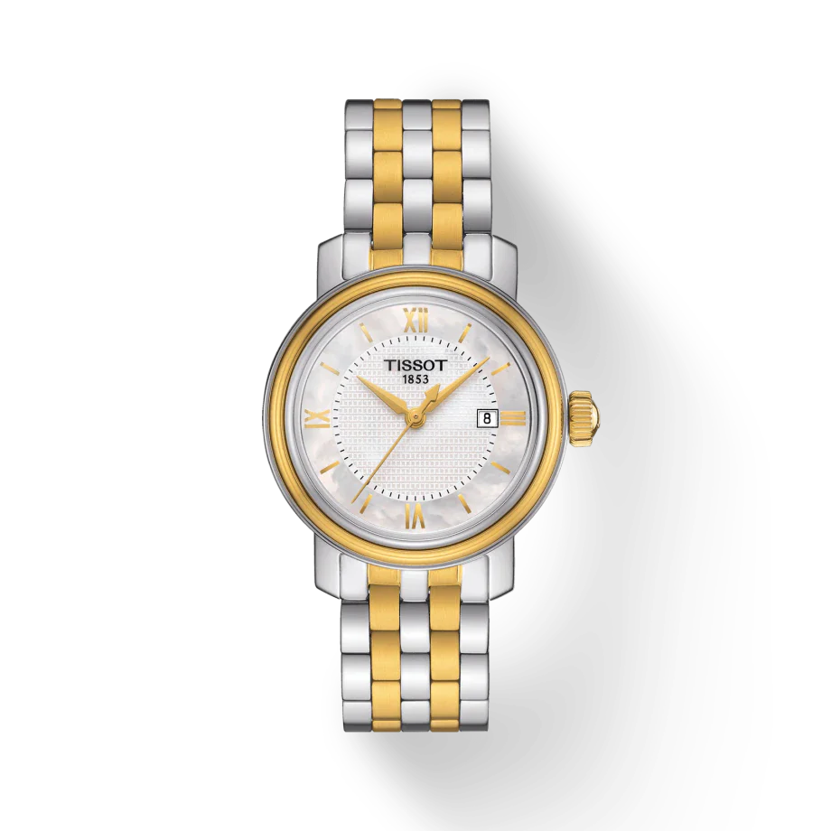 Tissot T Classic Bridgeport Lady White Mother of Pearl Dial Watch For Women - T097.010.22.118.00 Buy Now By Tissot