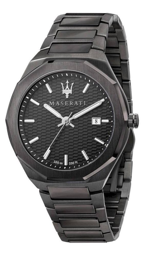 Maserati Stile Quartz Black Dial Black Steel Strap Watch For Men - R8853142001 Buy Now By Maserati