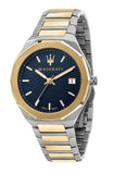 Maserati Stile Black Dial Two Tone Stainless Steel Watch For Men - R8853142008 Buy Now By Maserati