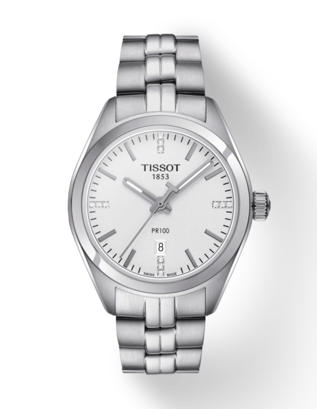 Tissot T Classic PR 100 Lady Silver Dial Watch For Women - T101.210.11.036.00 Buy Now By Tissot