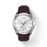 Tissot Couturier Chronograph White Dial Brown Leather Strap Watch For Men - T035.617.16.031.00 Buy Now By Tissot