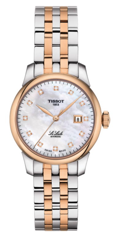 Tissot Le Locle Automatic Lady Mother of Pearl Dial Two Tone Steel Strap Watch For Women - T006.207.22.116.00 Buy Now By Tissot