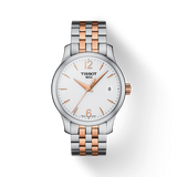 Tissot T Classic Tradition Lady White Dial Two Tone Steel Strap Watch For Women - T063.210.22.037.01 Buy Now By Tissot