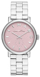Marc Jacobs Baker Pink Dial Silver Steel Strap Watch for Women - MBM3280 Buy Now By Marc Jacobs