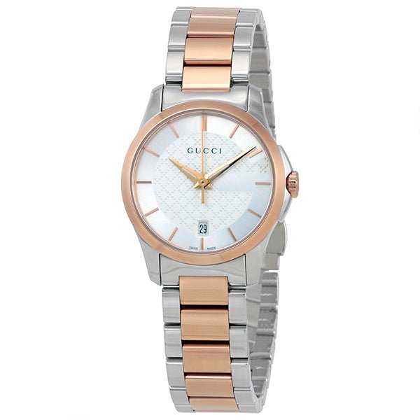 Gucci G Timeless Silver Dial Two Tone Steel Strap Watch For Women - YA126564 Buy Now By Gucci