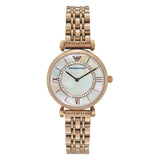 Emporio Armani Gianni T Bar Mother of Pearl Rose Gold Stainless Steel Strap Watch For Women - AR1909 Buy Now By Emporio Armani