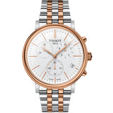 Tissot Carson Premium Chronograph White Dial Two Tone Steel Strap Watch For Men - T122.417.22.011.00 Buy Now By Tissot