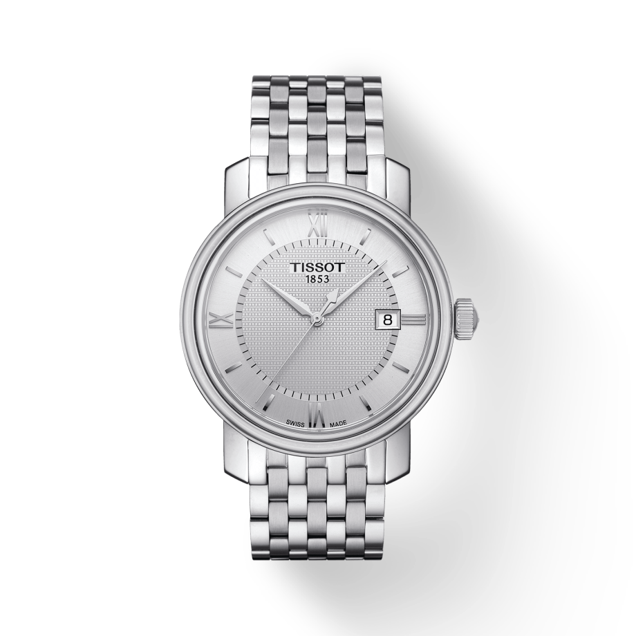 Tissot T Classic Bridgeport Silver Dial Silver Mesh Bracelet Watch For Men - T097.410.11.038.00 Buy Now By Tissot
