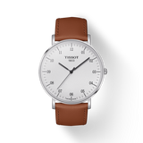 Tissot T Classic Everytime Large White Dial Brown Leather Strap Watch For Men - T109.610.16.037.00 Buy Now By Tissot