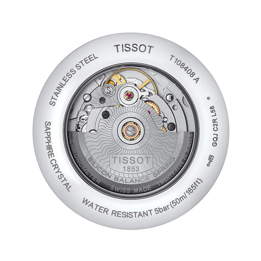 Tissot T Classic Ballade Powermatic 80 Lady Silver Dial Brown Leather Strap Watch For Women - T108.408.26.037.00 Buy Now By Tissot