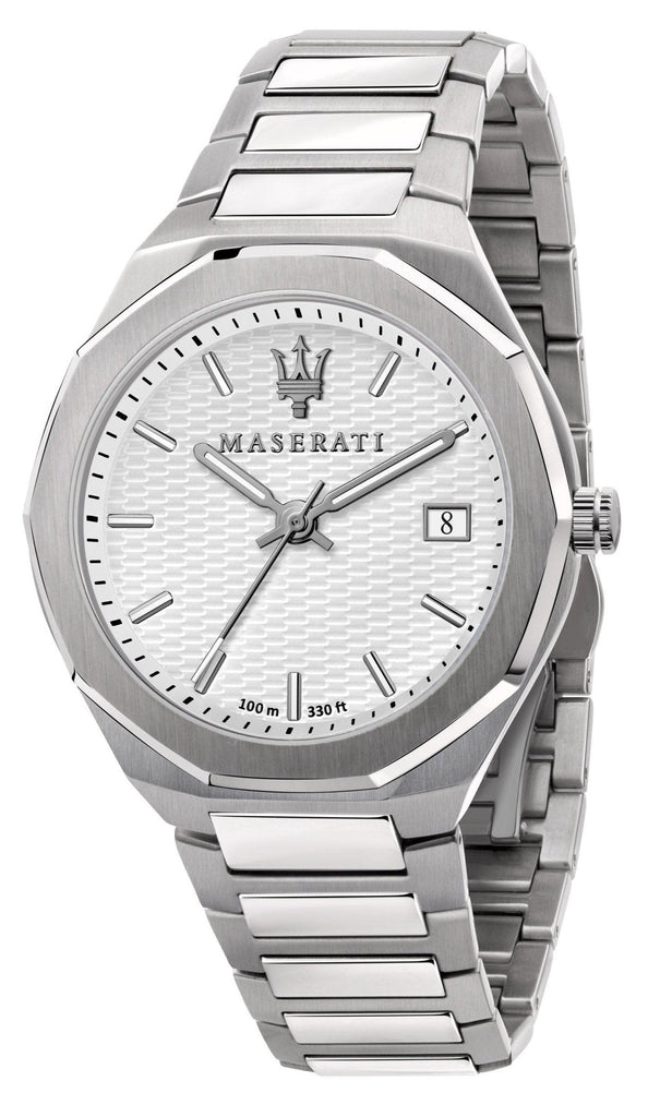 Maserati Stile 3H White Dial Silver Steel Strap Watch For Men - R8853142005 Buy Now By Maserati
