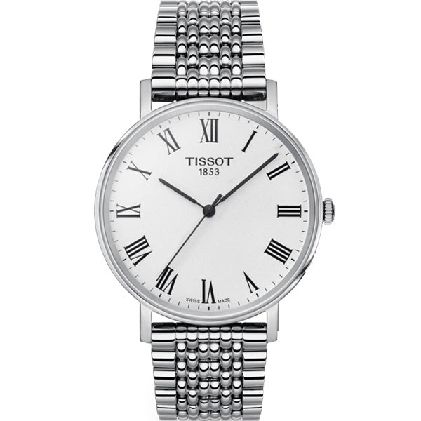 Tissot T Classic Everytime White Dial Silver Mesh Bracelet Watch For Men - T109.410.11.033.00 Buy Now By Tissot
