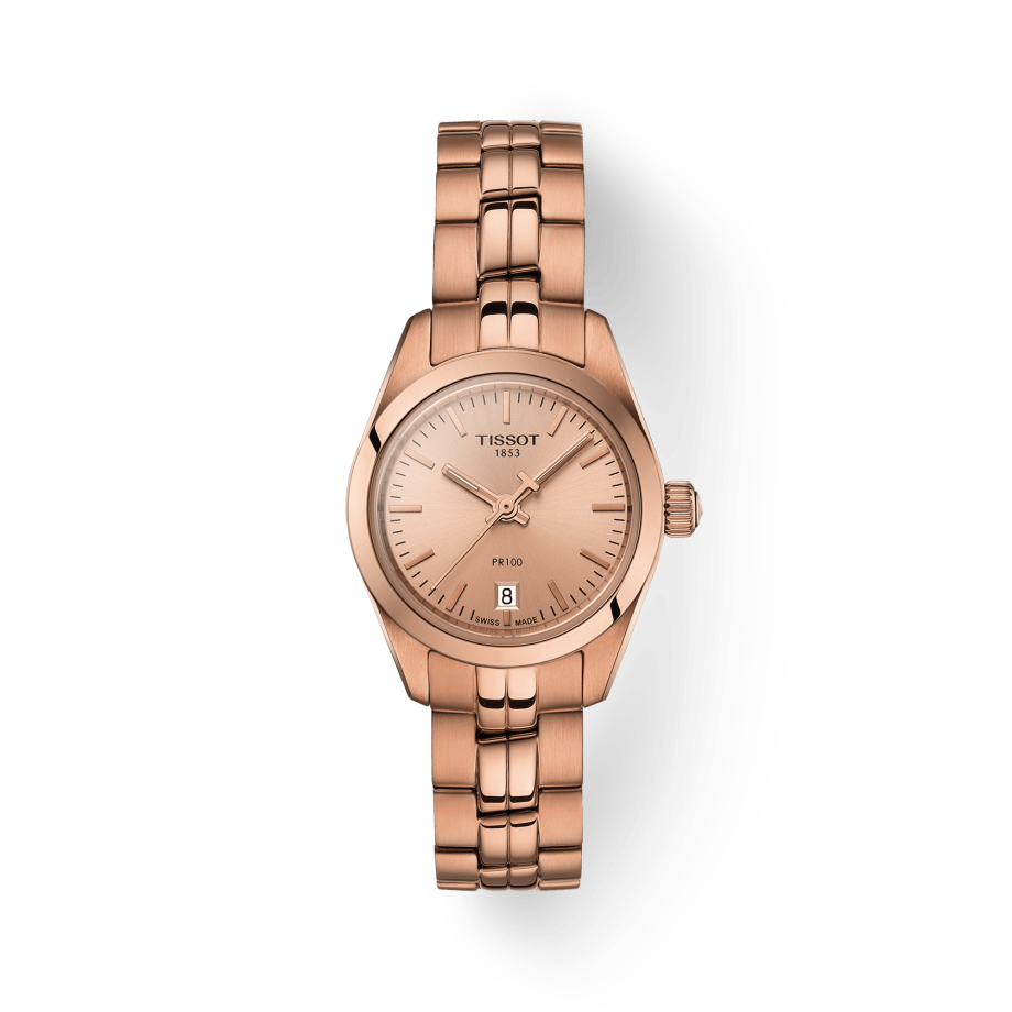 Tissot T Classic PR 100 Donna Rose Gold Lady Small Watch For Women - T101.010.33.451.00 Buy Now By Tissot