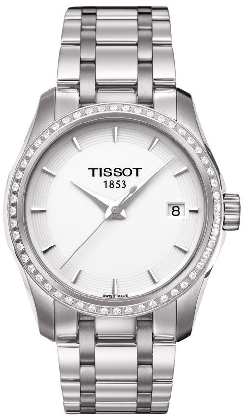 Tissot T Trend Couturier Lady White Dial Watch For Women - T035.210.61.011.00 Buy Now By Tissot