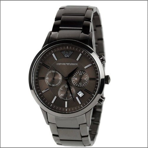 Emporio Armani Classic Chronograph Grey Dial Grey Steel Strap Watch For Men - AR2454 Buy Now By Emporio Armani