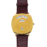 Gucci Grip Yellow Gold Dial Maroon Leather Strap Unisex Watch - YA157411 Buy Now By Gucci
