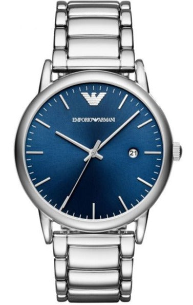 Emporio Armani Luigi Blue Dial Silver Steel Strap Watch For Men - AR11089 Buy Now By Emporio Armani