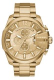 Diesel Mega Chief Chronograph Gold Dial Gold Steel Strap Watch For Men - DZ4360 Buy Now By Diesel