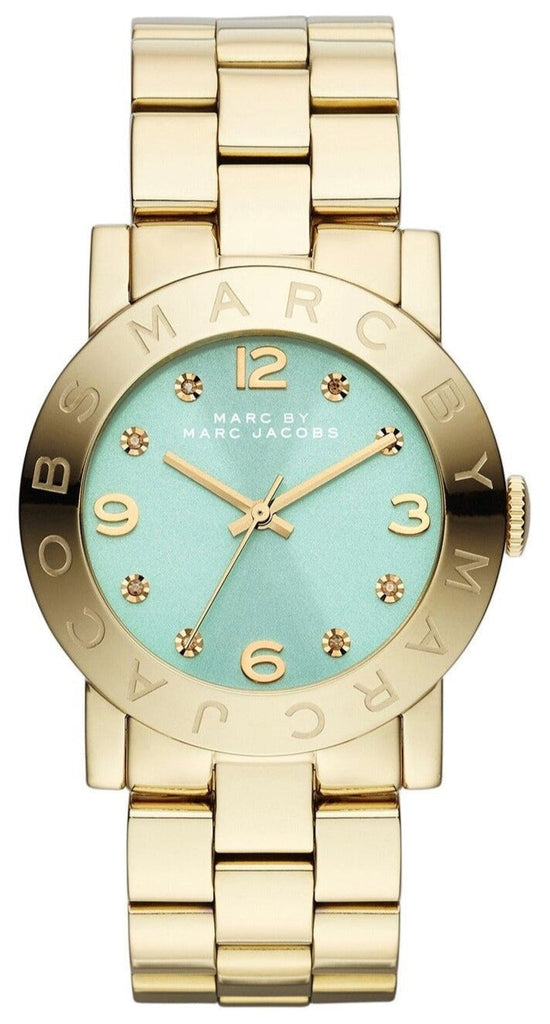 Marc Jacobs Amy Blue Dial Gold Steel Strap Watch for Women - MBM3301 Buy Now By Marc Jacobs