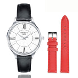 Tissot Bella Ora Round White Dial Black Leather Strap Watch For Women - T103.210.16.018.00 Buy Now By Tissot