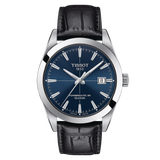 Tissot Gentleman Powermatic 80 Silicium Blue Dial Black Leather Strap Watch For Men - T127.407.16.041.01 Buy Now By Tissot