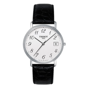Tissot T Classic Desire White Dial Black Leather Strap Watch For Men - T52.1.421.12 Buy Now By Tissot