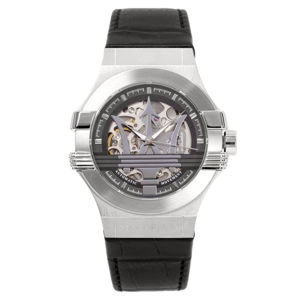 Maserati Potenza Automatic Black Dial Black Leather Strap Watch For Men - R8821108038 Buy Now By Maserati