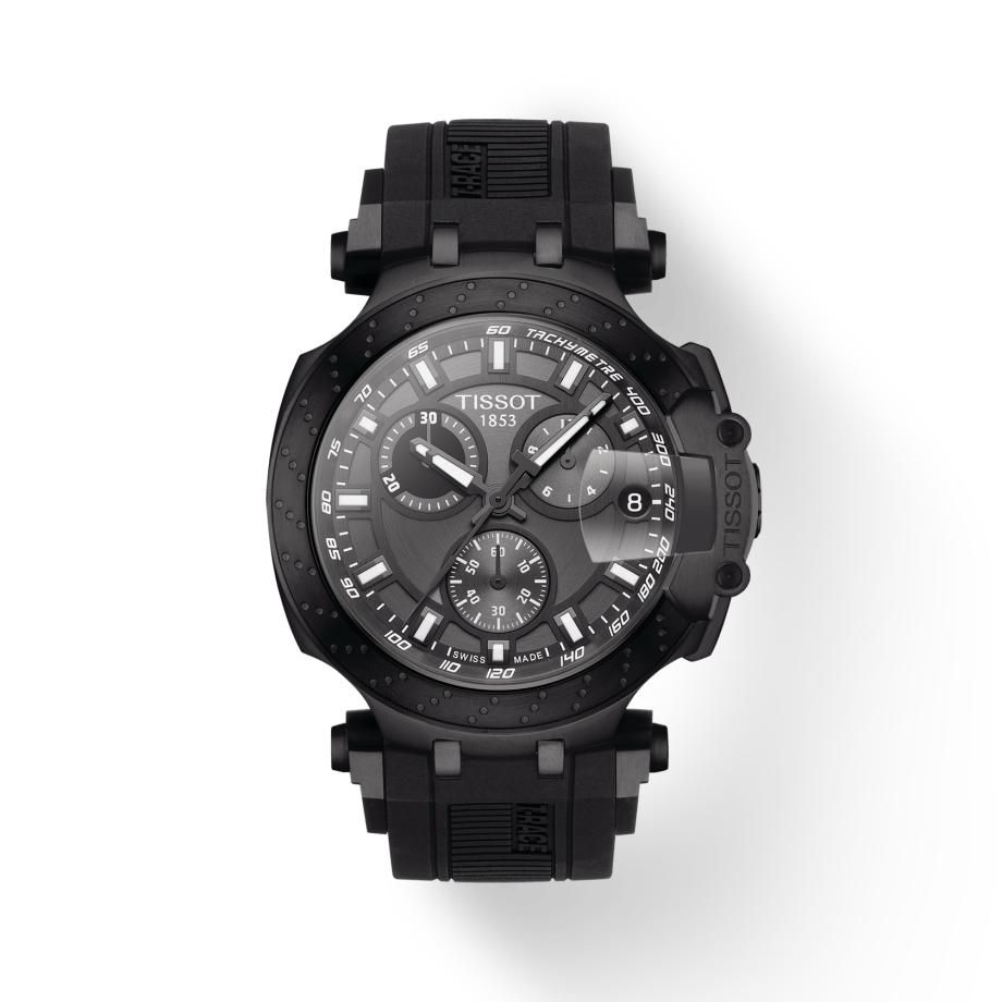 Tissot T Race Chronograph Anthracite Black Dial Black Silicone Strap Watch For Men - T115.417.37.061.03 Buy Now By Tissot