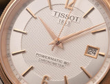 Tissot T Classic Ballade Powermatic 80 Lady Silver Dial Brown Leather Strap Watch For Women - T108.408.26.037.00 Buy Now By Tissot