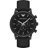 Emporio Armani Luigi Chronohraph Black Dial Black Leather Strap Watch For Men - AR1970 Buy Now By Emporio Armani