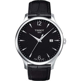 Tissot T Classic Tradition Black Dial Black Leather Strap Watch For Men - T063.610.16.057.00 Buy Now By Tissot