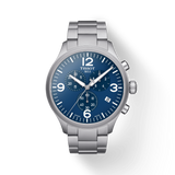 Tissot T Sport Chrono XL Chronograph Blue Dial Silver Steel Strap Watch For Men - T116.617.11.047.00 Buy Now By Tissot