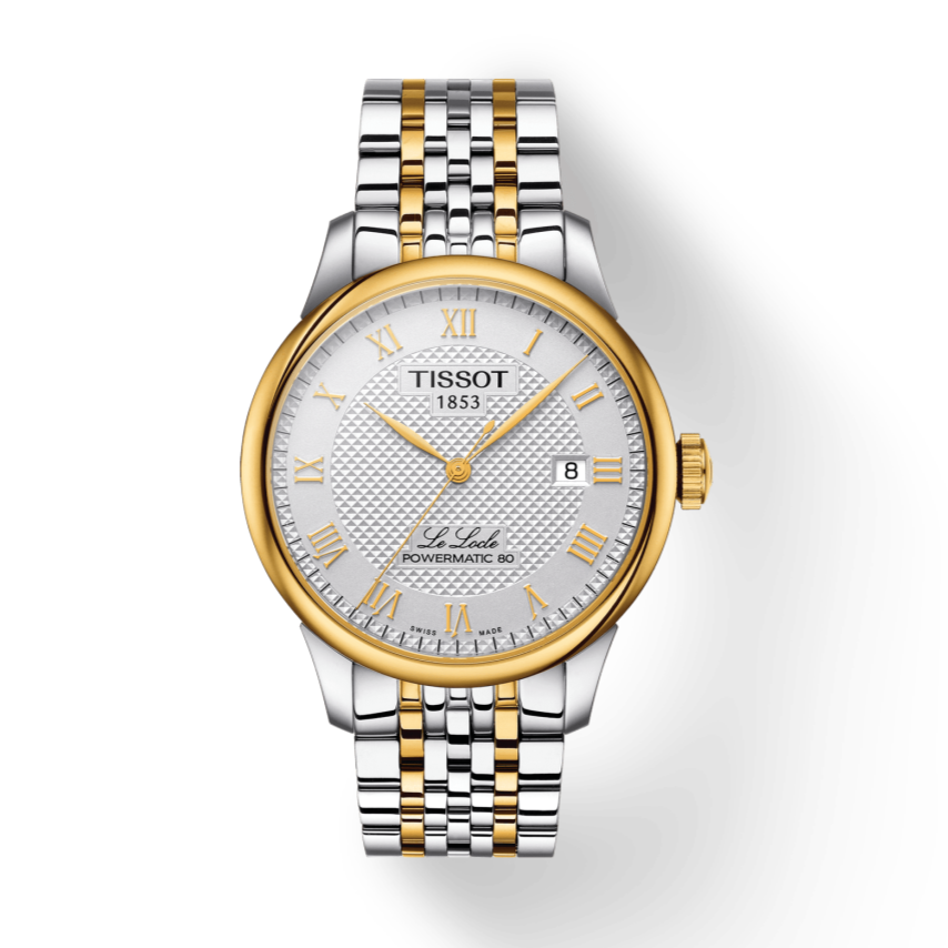 Tissot T Classic Le Locle Powermatic 80 Silver Dial Two Tone Steel Strap Watch For Men - T0064072203301 Buy Now By Tissot