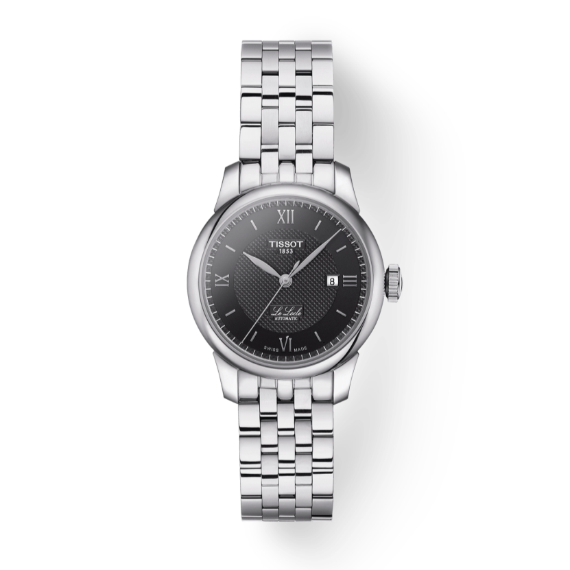 Tissot Le Locle Automatic Lady Black Dial Silver Steel Strap Watch For Women - T006.207.11.058.00 Buy Now By Tissot
