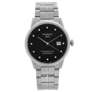 Tissot T Classic Luxury Powermatic 80 Black Dial Silver Steel Strap Watch For Men - T086.408.11.056.00 Buy Now By Tissot
