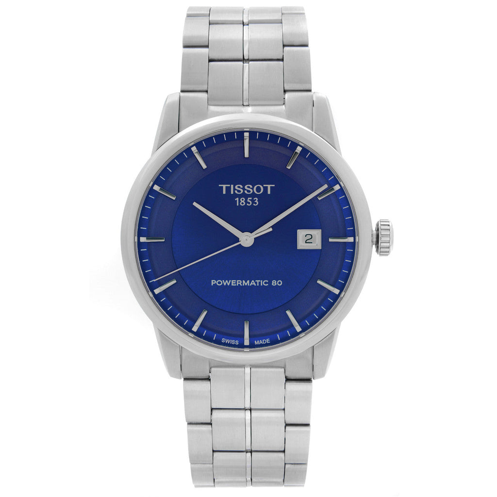 Tissot Luxury Powermatic 80 Blue Dial Silver Steel Strap Watch For Men - T086.407.11.041.00 Buy Now By Tissot