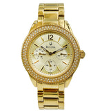 Bulova Multi Function Gold Dial Gold Steel Strap Watch for Women - 97N102 Buy Now By Bulova