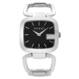 Gucci G Gucci Black Dial Silver Steel Strap Watch For Women - YA125407 Buy Now By Gucci