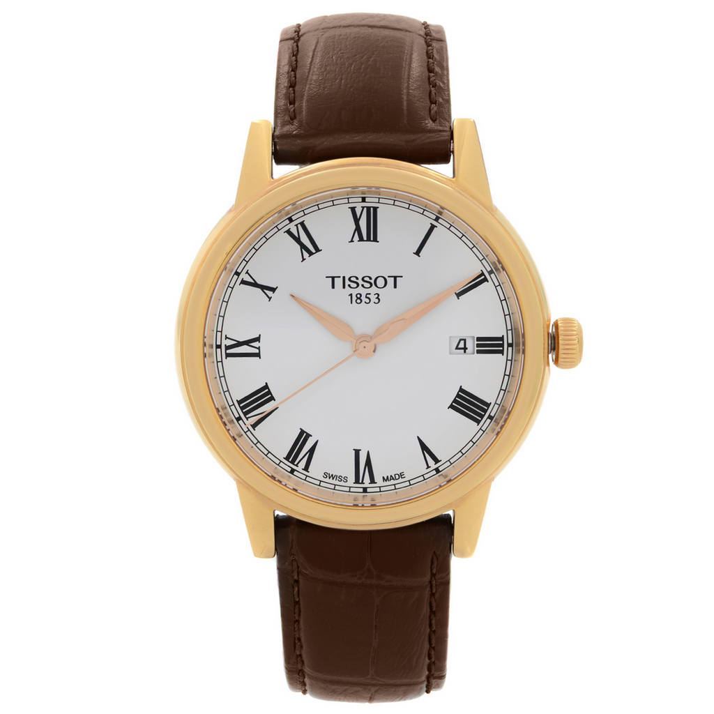 Tissot T Classic Carson White Dial Brown Leather Strap Watch For Men - T085.410.36.013.00 Buy Now By Tissot