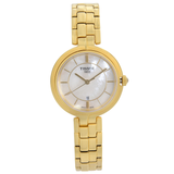 Tissot Flamingo Mother of Pearl White Dial Gold Steel Strap Watch For Women - T094.210.33.111.00 Buy Now By Tissot