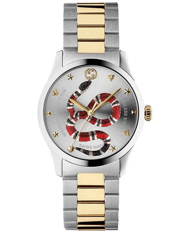 Gucci G Timeless Quartz Stainless Steel Silver Dial 27mm Watch For Women - YA126591 Buy Now By Gucci