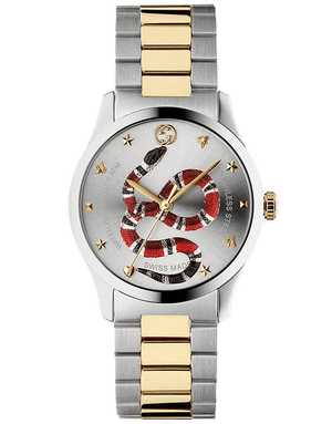 Gucci G Timeless Quartz Stainless Steel Silver Dial 27mm Watch For Women - YA126591 Buy Now By Gucci