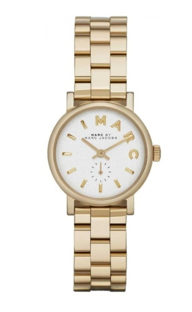 Marc Jacobs Baker White Dial Gold Steel Strap Watch for Women - MBM3247 Buy Now By Marc Jacobs