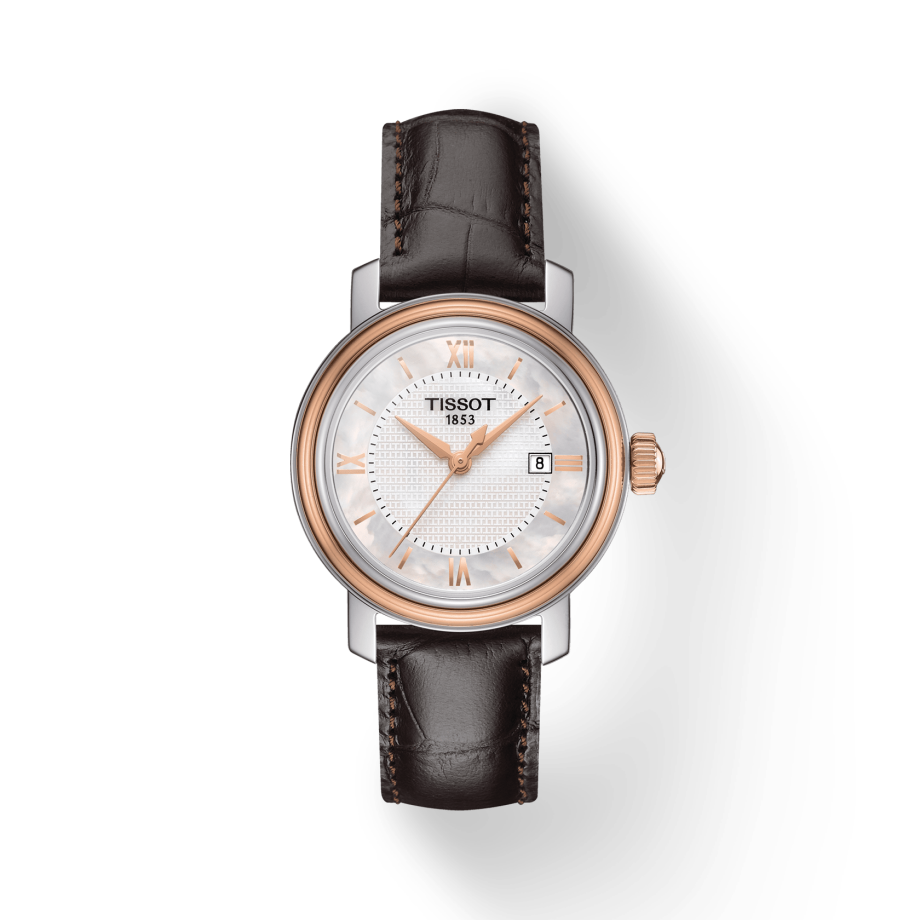 Tissot Bridgeport Lady White Dial Brown Leather Strap Watch For Women - T097.010.26.118.00 Buy Now By Tissot