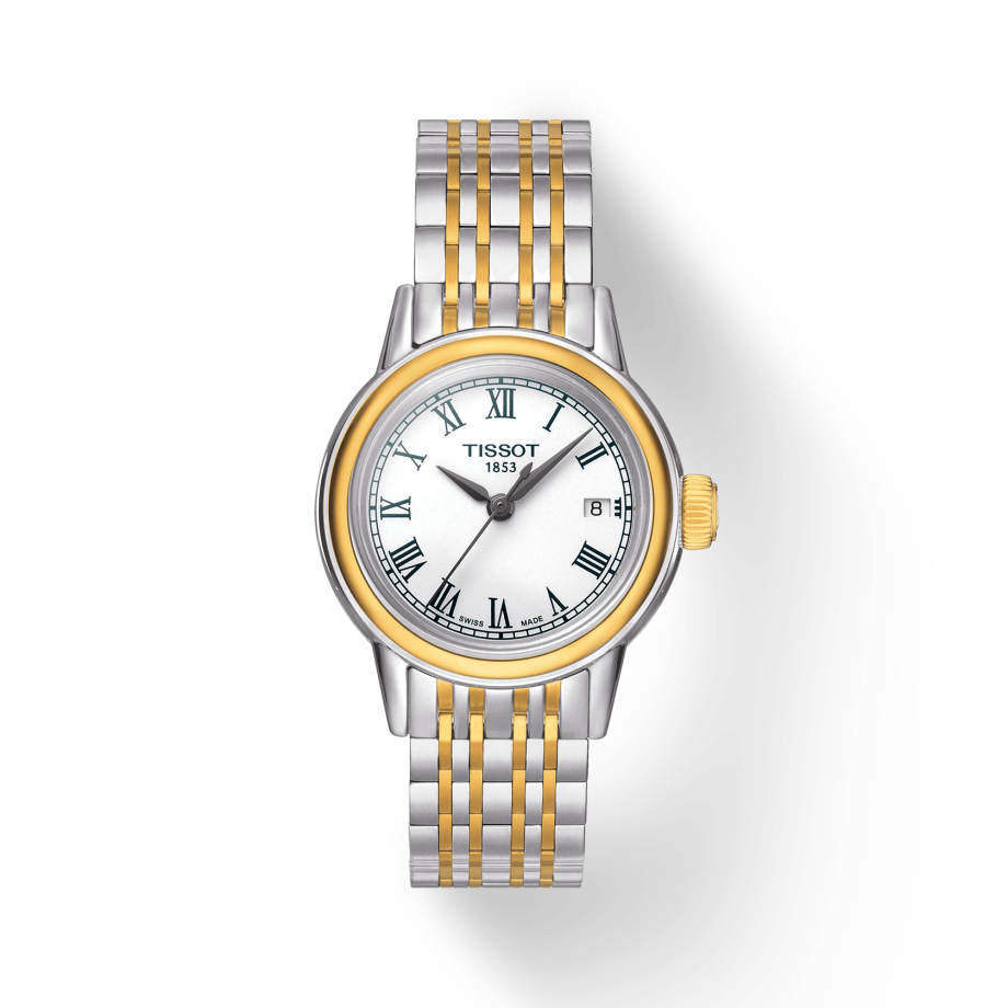 Tissot Carson Lady White Dial Two Tone Steel Strap Watch For Women - T085.210.22.013.00 Buy Now By Tissot