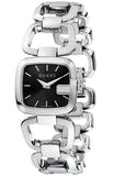 Gucci G Gucci Black Dial Silver Steel Strap Watch For Women - YA125510 Buy Now By Gucci