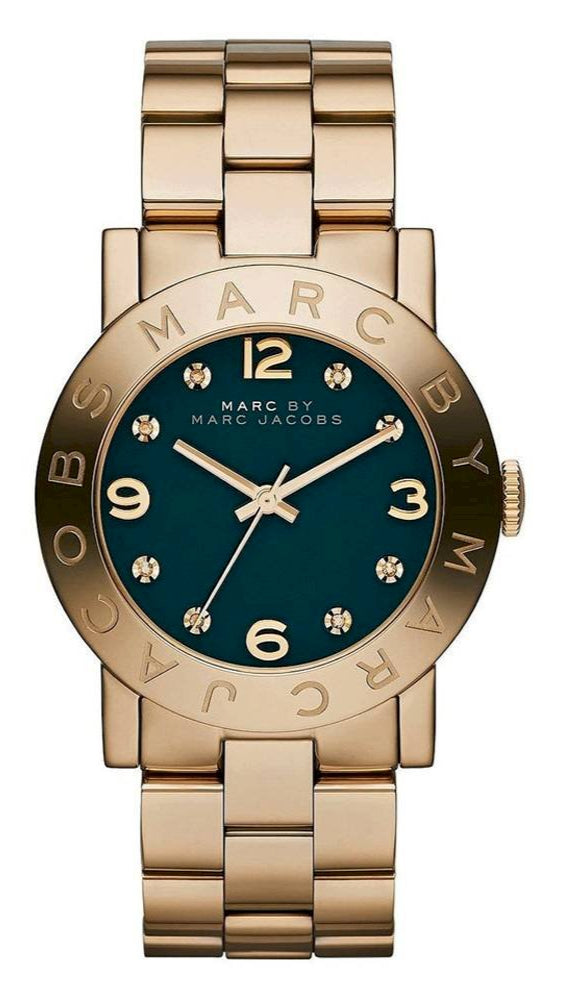 Marc Jacobs Amy Green Dial Gold Steel Strap Watch for Women - MBM8609 Buy Now By Marc Jacobs