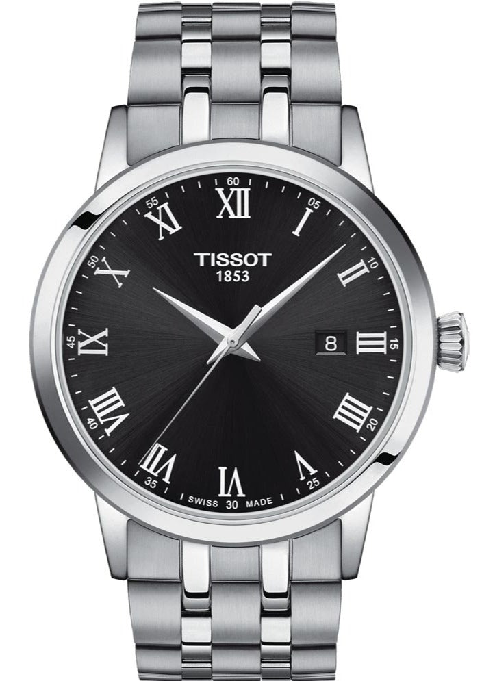 Tissot Classic Dream Black Dial Silver Steel Strap Watch For Men - T129.410.11.053.00 Buy Now By Tissot